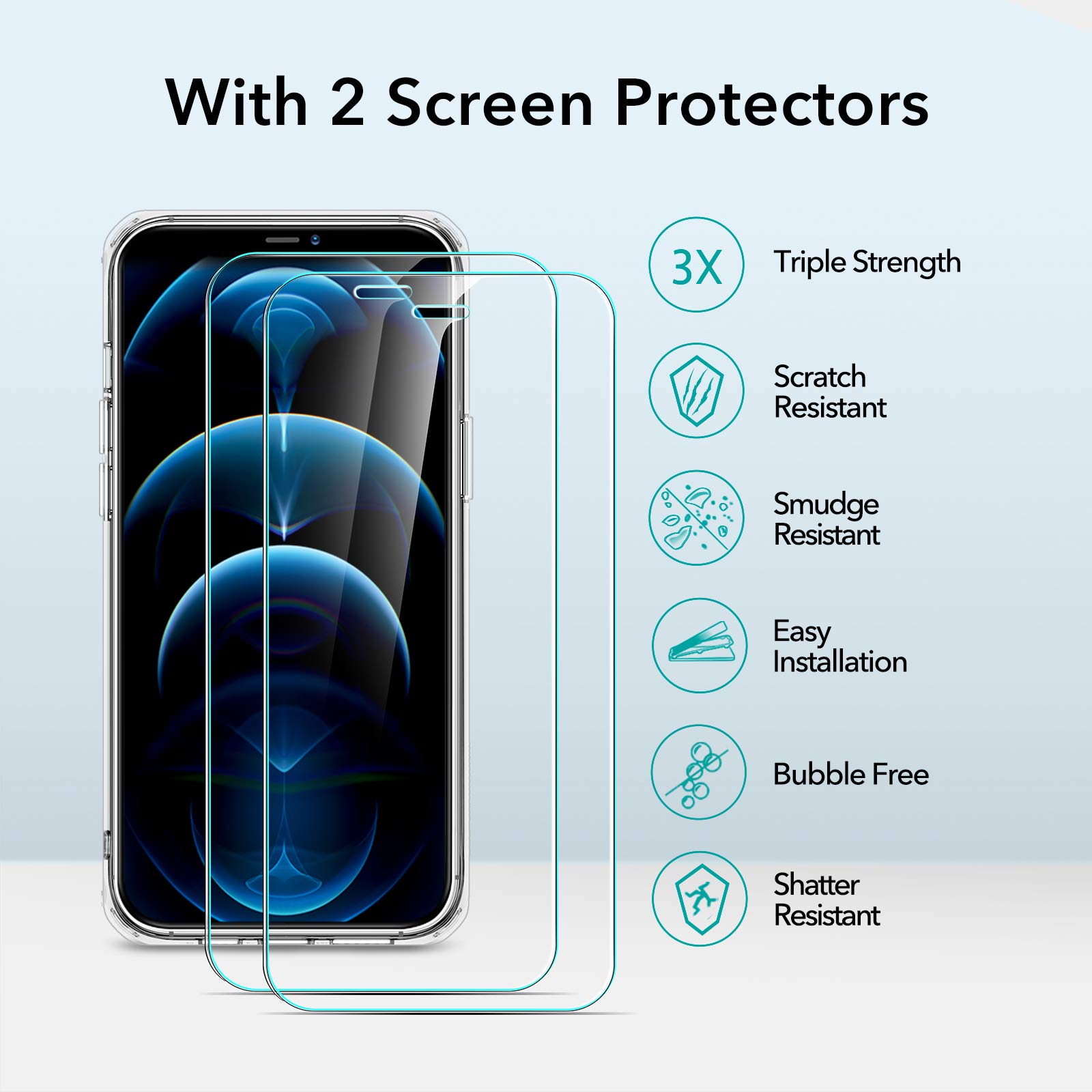 ESR iPhone12Pro Max 用 ケース 6.7インチ 透明 ESR iphone 12 promax ケース メタルキックスタンド 透明 tpu